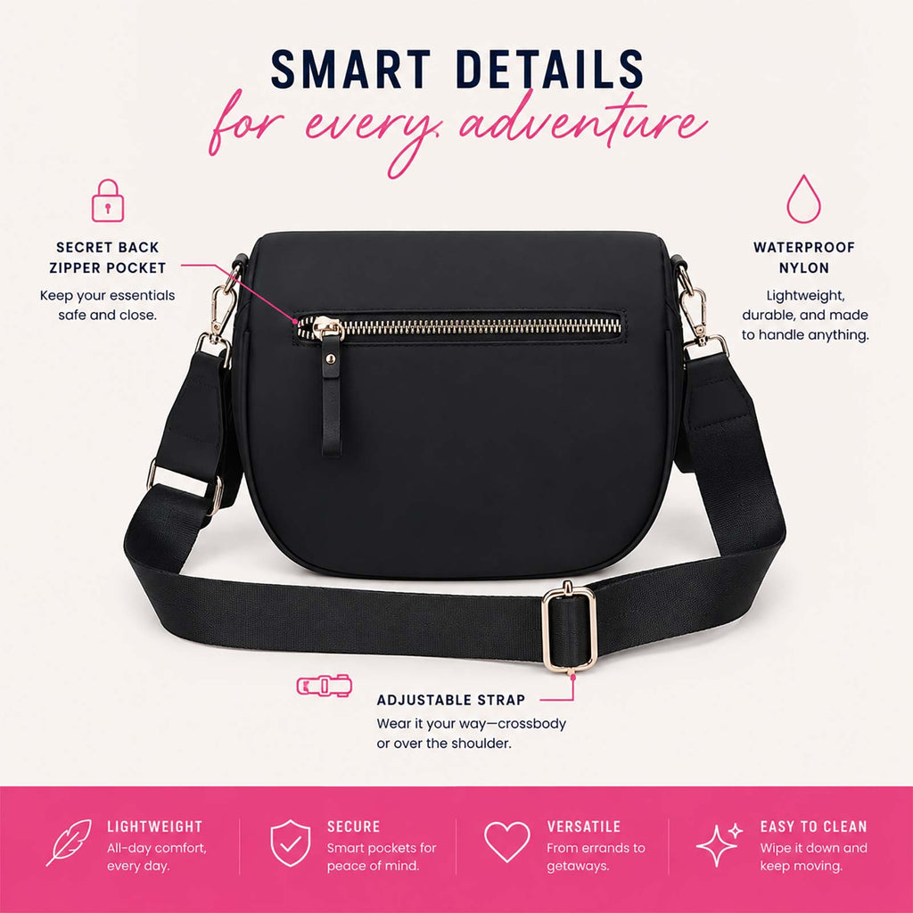 MoveFree Bum Bag- Black and White Checkered