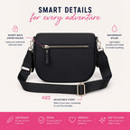 MoveFree Bum Bag- Black and White Checkered